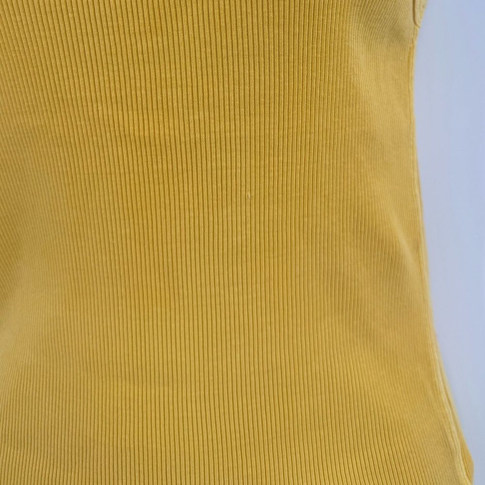 AMO Long Ribbed Tank Top in Yellow | Size Medium - Picture 6 of 6
